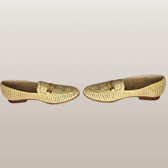 Sam Edelman Women's Lowell Natural Raffia Loafers Flats Size 9 - Picture 4 of 7